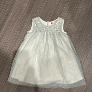 Baby girls sparkle silver dress